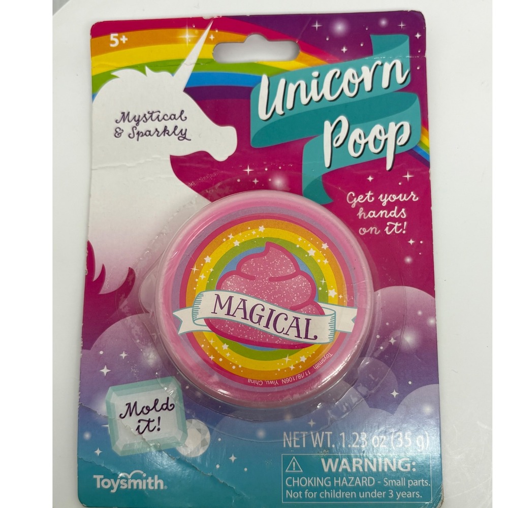 Toysmith Unicorn Poop Magical Pink Glitter Putty‎ Mold It! New in Package